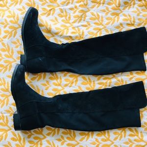 Black over the knee boot